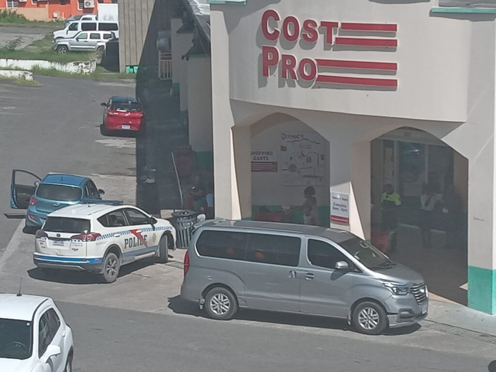 Robbery at Cost Pro Supermarket in Madame Estate on Saturday after 2:00pm. 