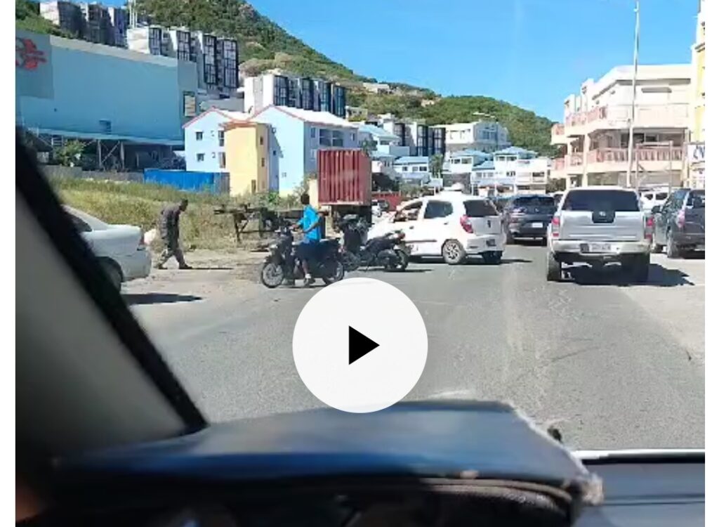 Scooter Accident by St Maarten Simpson Bay Cinema Rider Injured